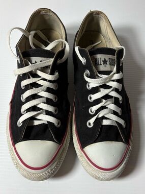 Vintage 90s Converse All Star Low Top Black Sneakers Made In USA